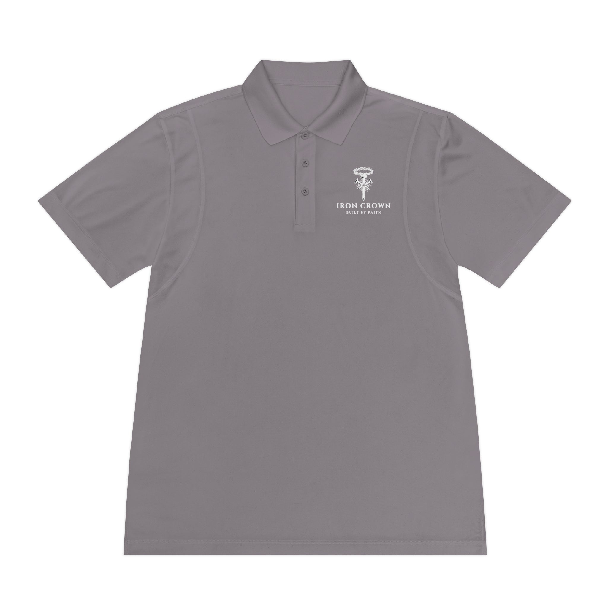 "Iron Crown" Signature Logo, Mens Polo