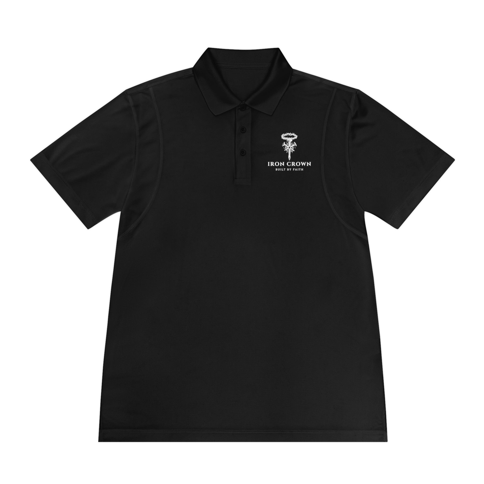 "Iron Crown" Signature Logo, Mens Polo