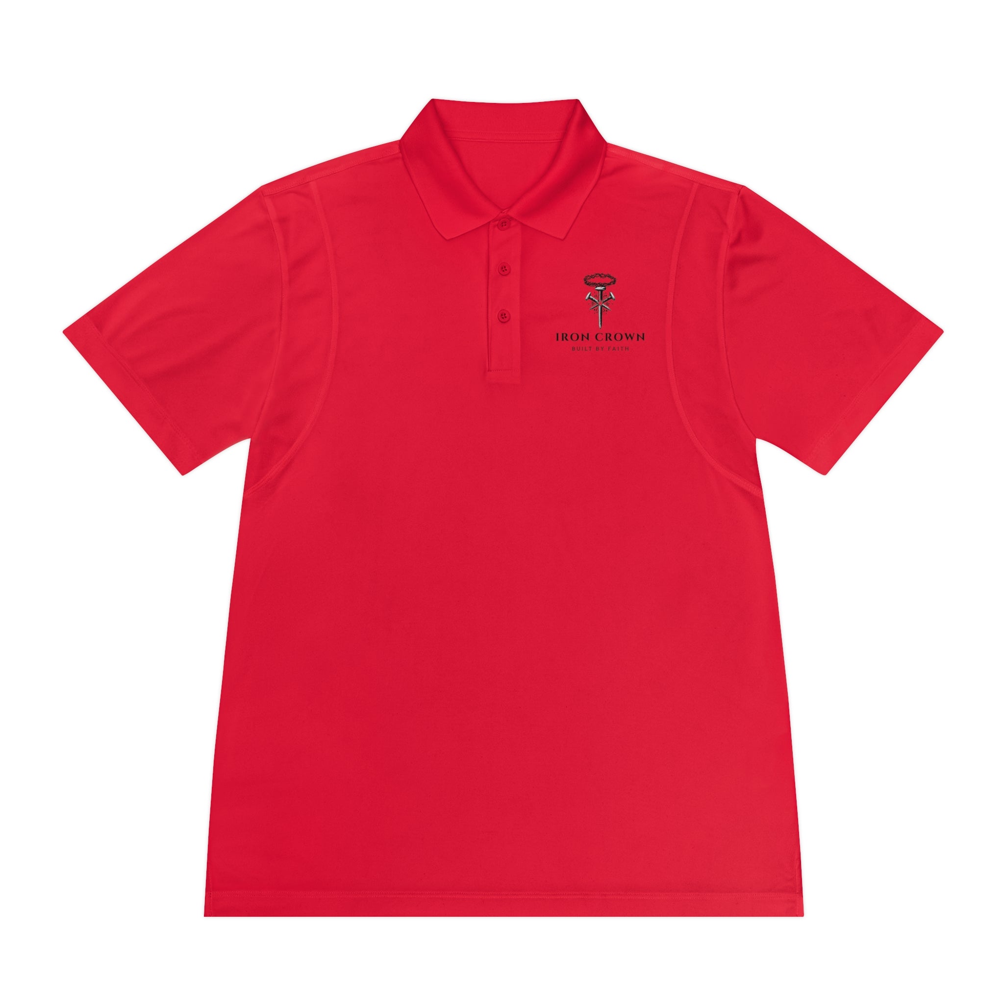 "Iron Crown" Signature Logo, Mens Polo
