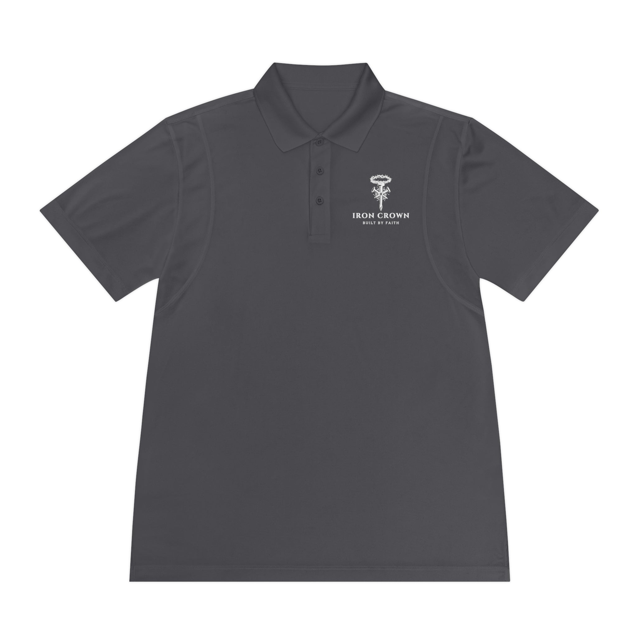 "Iron Crown" Signature Logo, Mens Polo